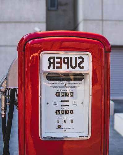gas pump red and white Super gas dispenser pump